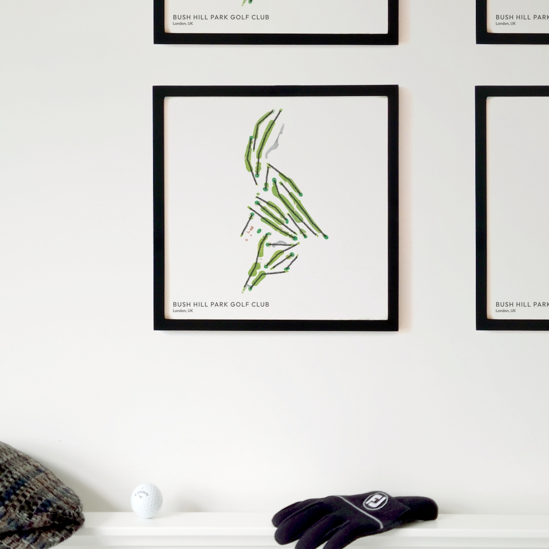 golf gift idea, souvenir, golf course prints, Bush Hill Park Golf Club