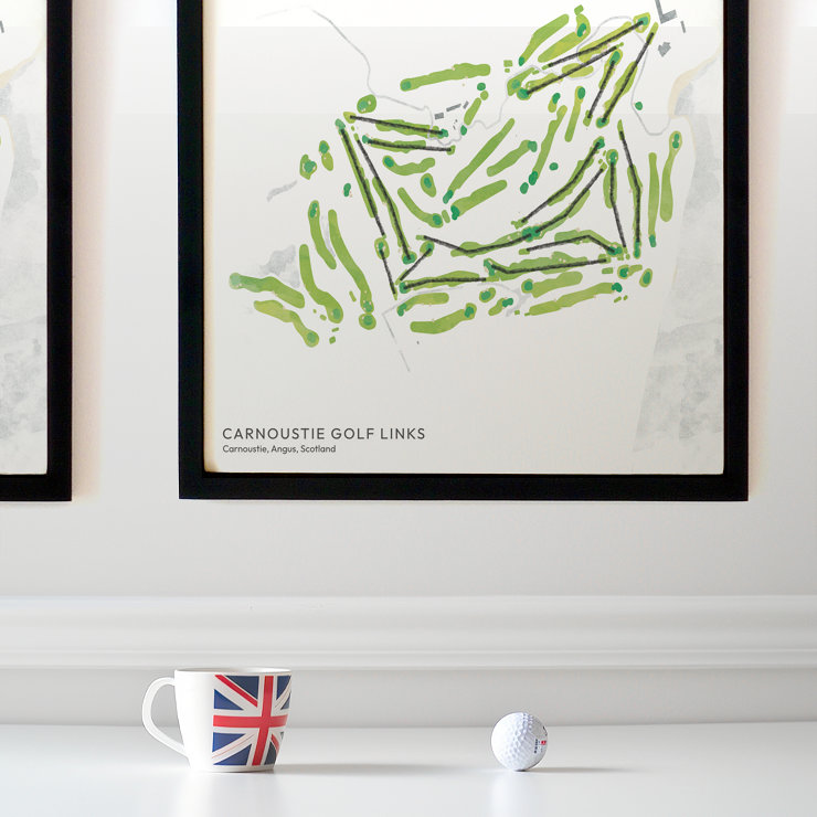 UK golf souvenir and gift idea, golf wall art print